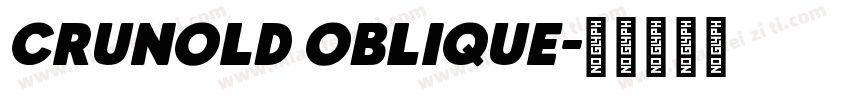 Crunold Oblique字体转换